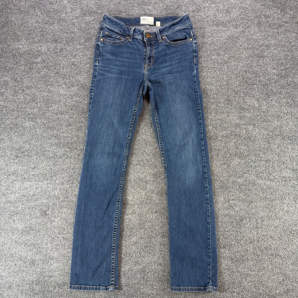 BKE Payton Straight Leg Jeans Womens‎ 24R Medium Wash Mid Rise Denim